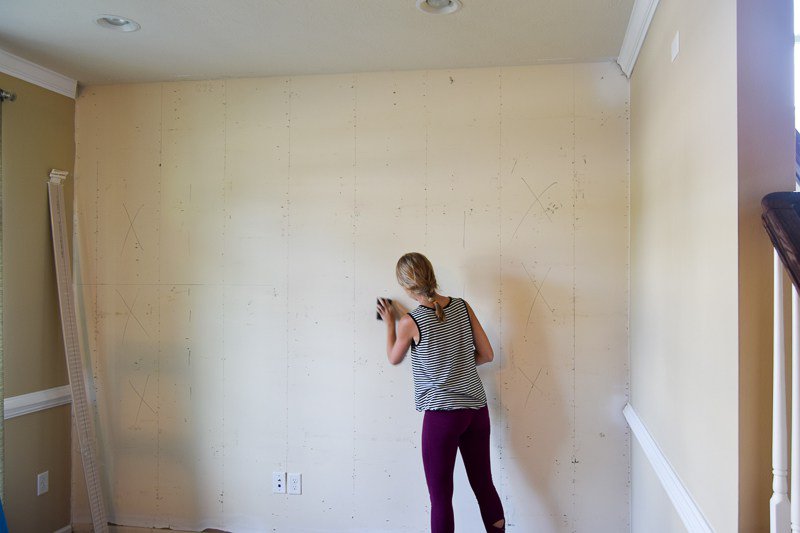 One Room Challenge Week 2 : : Goodbye Wood Wall makingjoyandprettythings.com/one-room-chall…