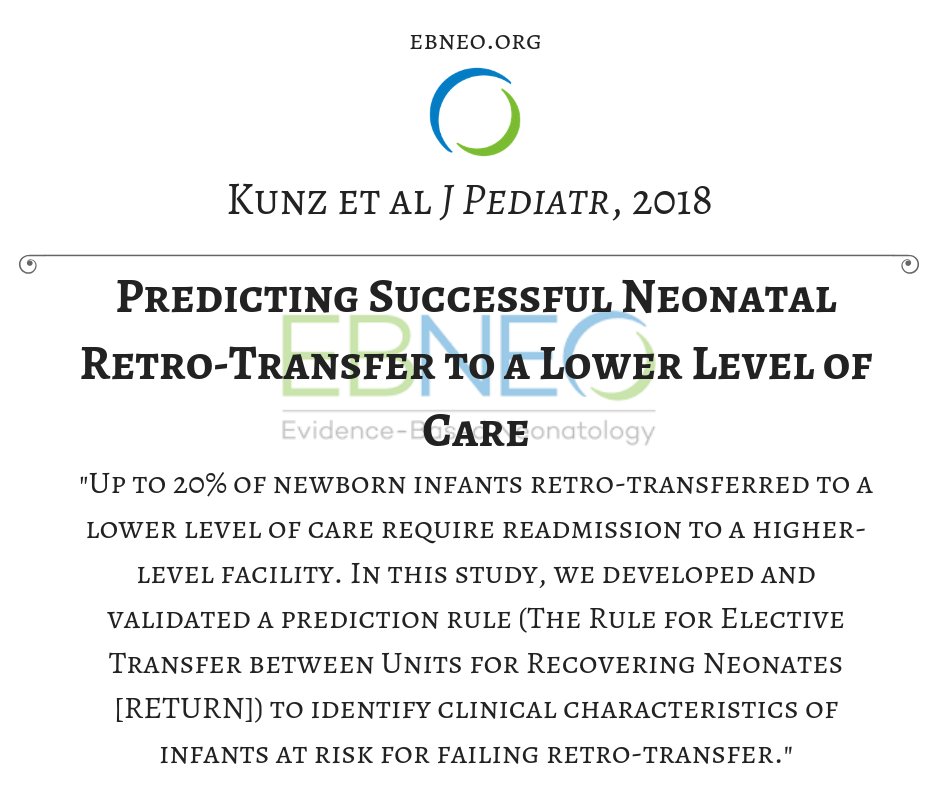Evidence-Based Neo (@ebneo) on Twitter photo Need some help figuring out if you can safely retro-transfer to a lower level of care? Validated prediction rule from <a href="/DDukhovny/">Dmitry Dukhovny (he/him)</a> <a href="/ProfitJochen/">Jochen Profit</a> <a href="/JohnZupancic/">John Zupancic</a> in <a href="/JPediatr/">JournalofPediatrics</a> could help! @NICHD_NIH #ebneoalerts #neoEBM ow.ly/vrqr30mbrin ow.ly/3AdZ30mbrjD Need some help figuring out if you can safely retro-transfer to a lower level of care? Validated prediction rule from <a href="/DDukhovny/">Dmitry Dukhovny (he/him)</a> <a href="/ProfitJochen/">Jochen Profit</a> <a href="/JohnZupancic/">John Zupancic</a> in <a href="/JPediatr/">JournalofPediatrics</a> could help! @NICHD_NIH #ebneoalerts #neoEBM ow.ly/vrqr30mbrin ow.ly/3AdZ30mbrjD