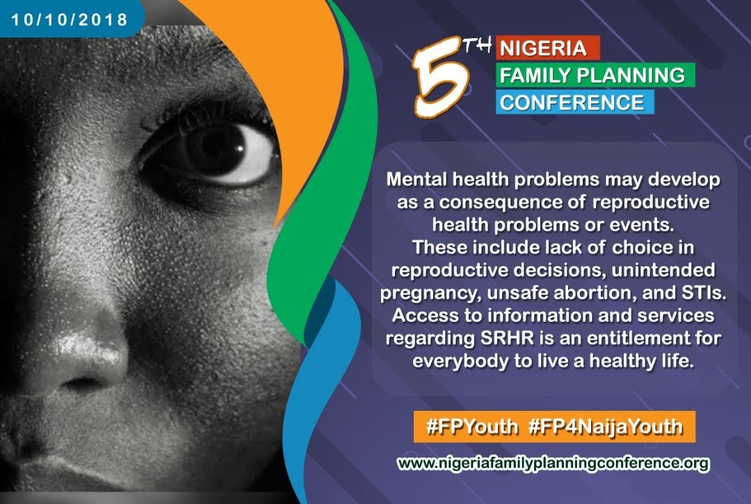 Lack of access to #Familyplanning #LifeSaving information & services is one of the causes of #mentalhealth issues among #Youth #YoungPersons
Creating youth friendly services with access to comprehensive #sexual #reproductivehealth #Familyplanning is key

#FP4NaijaYouth #FPYouth