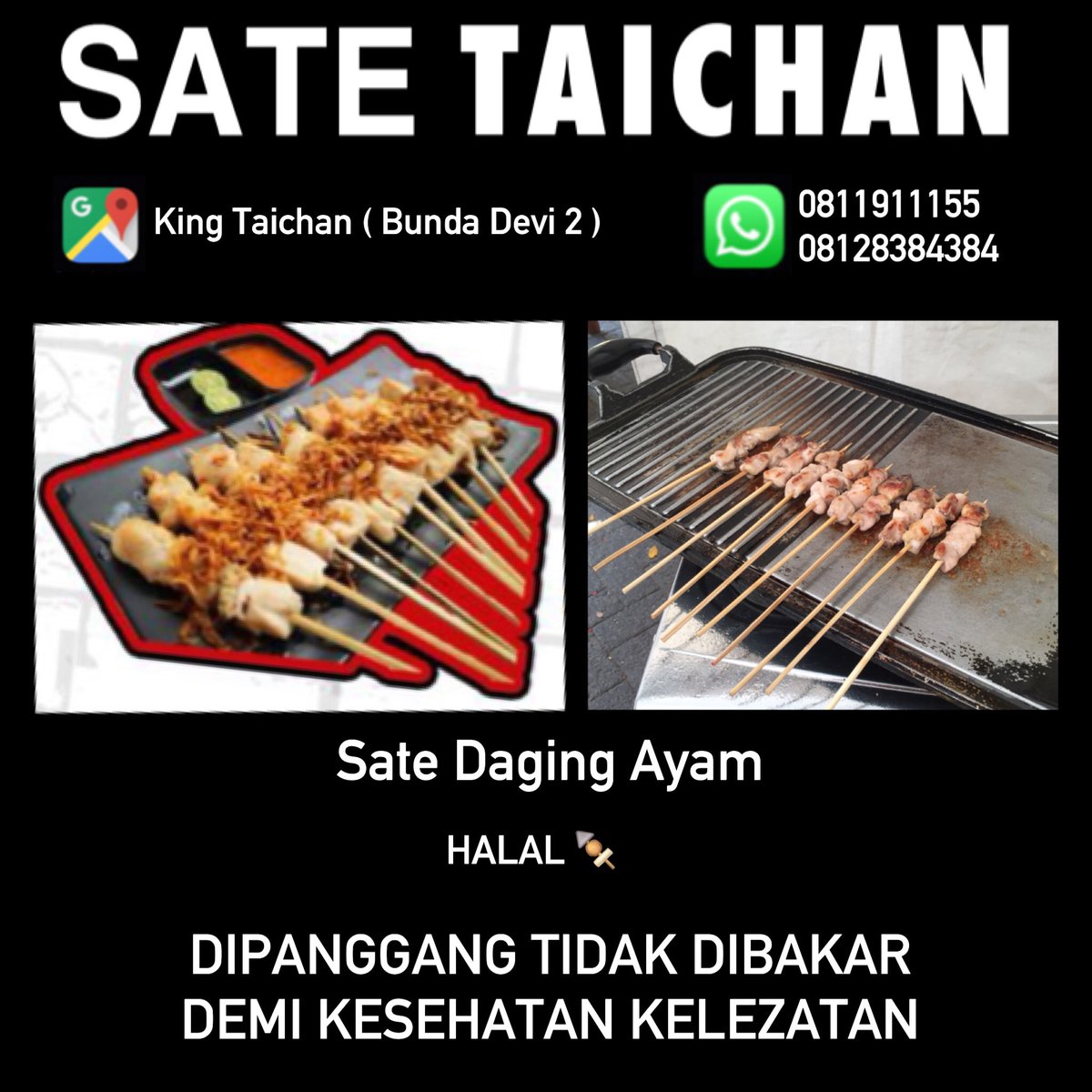 telurasinnow's tweet photo. TELUR ASIN, PEMPEK Lembut, SATE TAICHAN, semua ada di Apartemen Green Pramuka City, Tower Scarlet.
Jl. Jend. A. Yani, kav.49. Jakarta Pusat. https://t.co/hwMsGryzPB