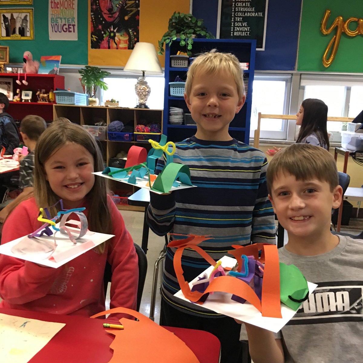SHStudioArts's tweet photo. Just beginning paper sculptures in Gr. 3 ⁦@ShirleyHillsPS⁩ working with our hands always a good thing! #sculpture #paper-sculptures #Westonkarts https://t.co/oVSqEvHvaE