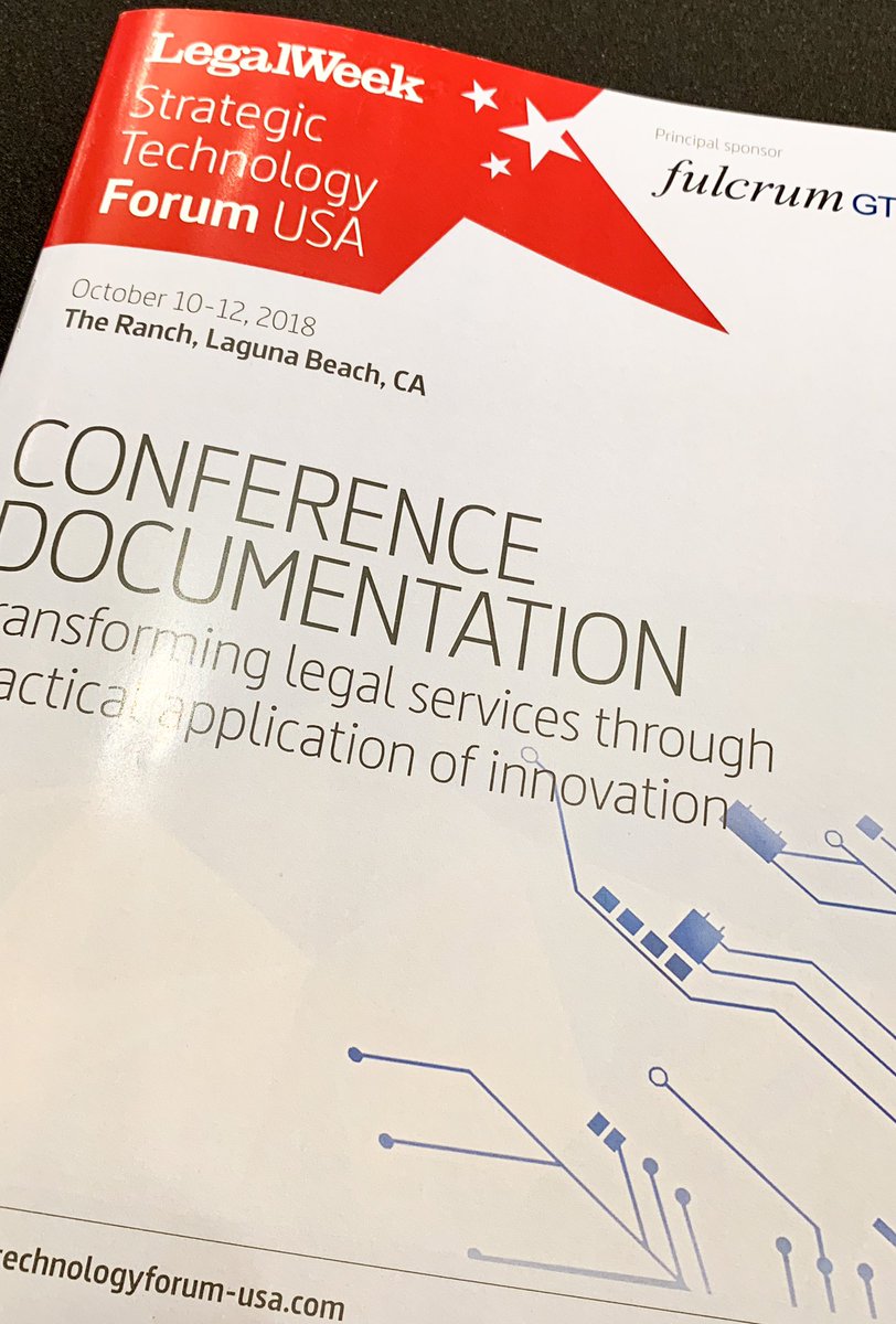 AndreaLeeLinna's tweet image. How can lawyers and law firms improve the client experience? Transparency, innovation, mapping needs .... Excited to be part of the discussion here at the @LegalWeek Strategic Technology Forum in Laguna Beach, California. #StrategicTech