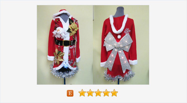 santa claus sweater dress