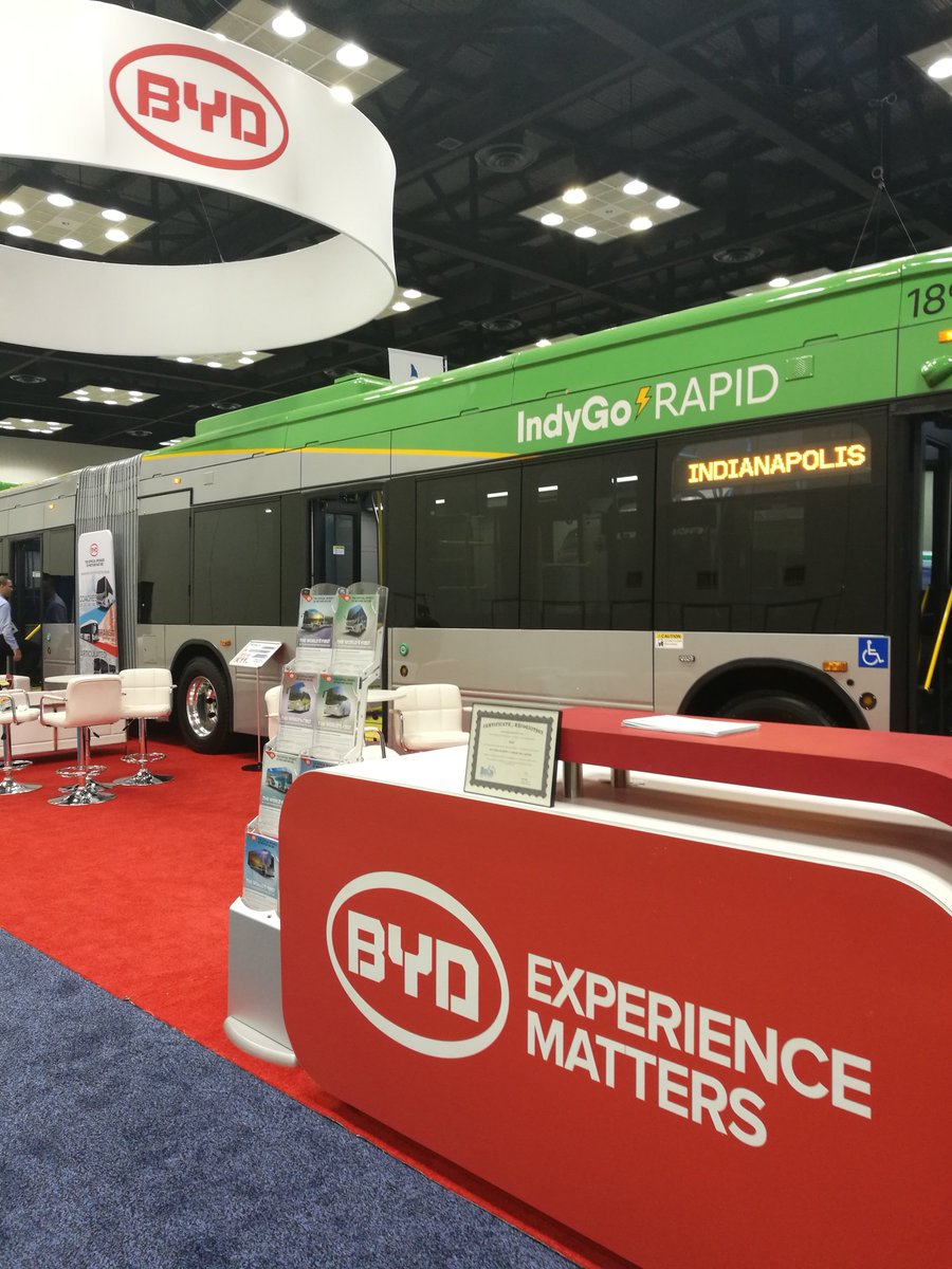 BYDCompany's tweet photo. We're honored to have received @METROmagTweet's award for Best Booth Display at #BusCon!
#BusCon2018 @IndyGoBus #ZeroEmission #CleanTech #ClimateAction https://t.co/QTT8TDQMyY