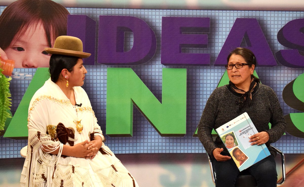 La Convención sobre los Derechos del Niño, Art.12 establece que los niños y niñas tienen derecho a expresar sus opiniones y que éstas sean tomadas en cuenta. Agradecemos a @TVULaPaz, programa Ideas Sanas, por permitirnos hablar del tema.  #TejiendoRedesInfancia <a href="/JuliaSVelasco/">Julia Velasco</a>