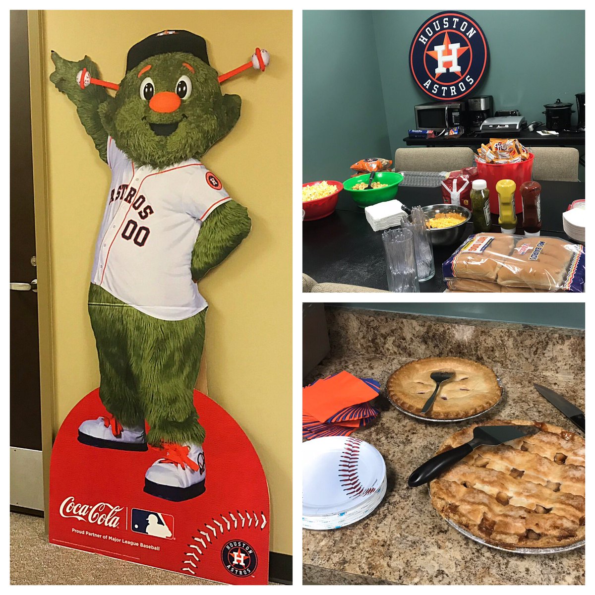 cruggerio1's tweet photo. S&amp;F Programs Team celebrated the @astros going to the #ALCS &amp; the great group of P2P investors we get to work with everyday at TLC-Kleinwood.  Love challenging the #FallWall &amp; focusing on the positives &amp; continuing the momentum forward for every @KleinISD student! #MomentsInKlein https://t.co/CmyYSTCeWm