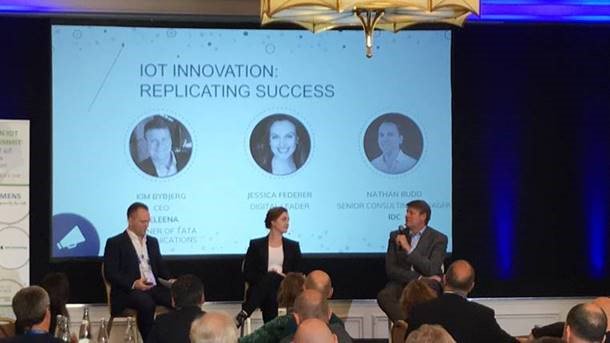 Great to have the opportunity to participate in the <a href="/IDC_EMEA/">IDC EMEA</a> IoT Executive Summit with <a href="/Bybjerg/">Kim Bybjerg</a> of <a href="/teleena_mobile/">Tata Communications MOVE Nederland B.V.</a> discussing IoT Innovation: Replicating Success. Read about our acquisition with IoT specialist &amp; mobile virtual network enabler. #IDCIoT18 tataco.ms/zTJulv