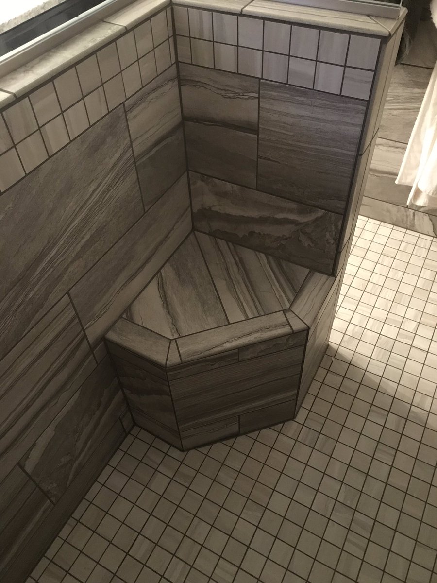 Custom designed and built tile shower in Appleton.