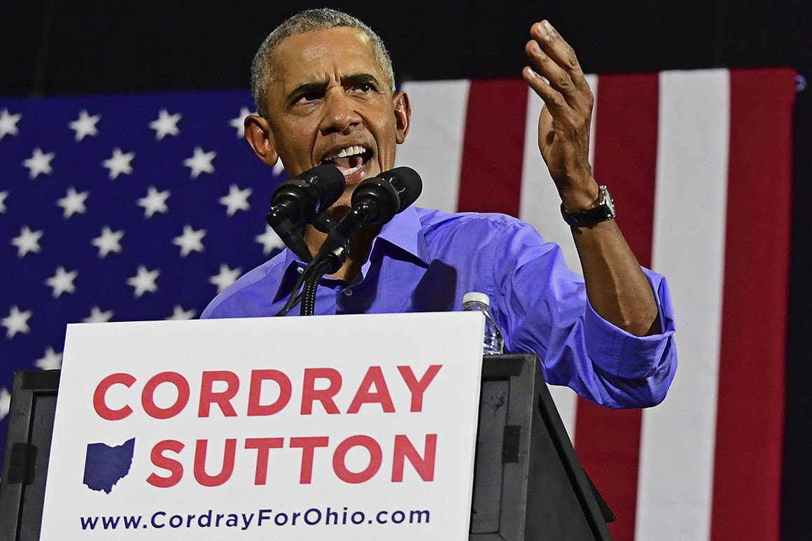 Obama to Ohio: Cordray as governor is ‘the kind of leadership we need’ bidensbriefing.com/listen/2018/9/… <a href="/politico/">POLITICO</a> #BidensBriefing