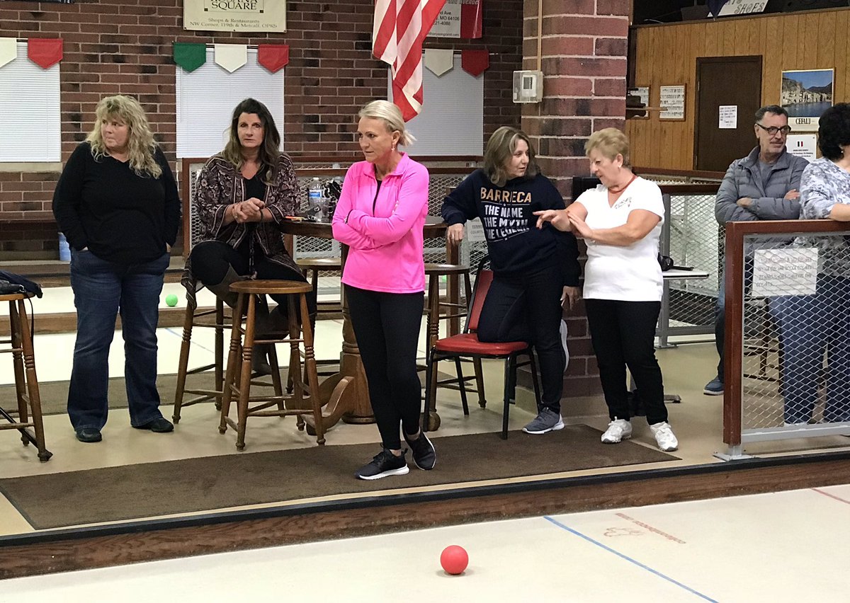 Championship game for the ladies tonight at the club. #WhoWillTakeTheTrophy #ItalianAmerican #Bocce