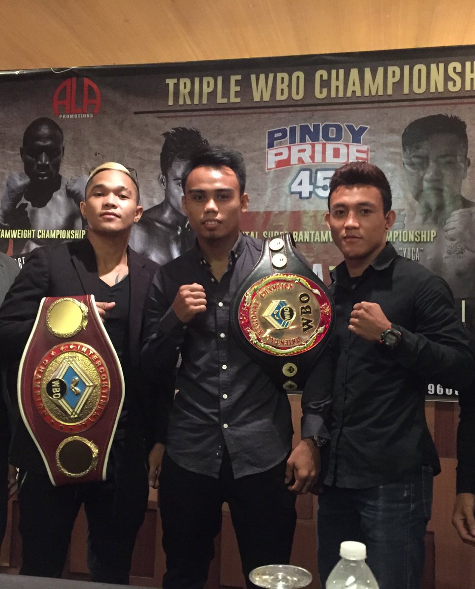 coachala's tweet photo. November 24, Pinoy Pride 45 #TripleWBOChampionship #TopThree #IECConventionCenter #SantisimaLopez #PagaraKrampah #CatarajaReyes @WorldBoxingOrg @ALAPromotions1 @abscbnsports @PacoValcarcel @360BoxingPromos @DYANCASTILLEJO @honasantino @StevieAngeles @abscbnnews @abscbnpr https://t.co/UCFKufnkYO