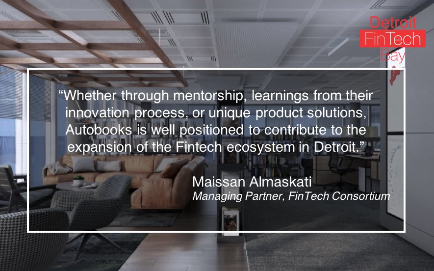 detroitfintech_'s tweet photo. We are excited to have @Autobooks_ onboard as our First Innovation Partner. Together, we will jointly work towards building an Innovative and Entrepreneurial spirit in Detroit’s FinTech industry.

#Autobooks #Detroiters #InnovationPartners #Bettertogether https://t.co/TjX5Ayafor