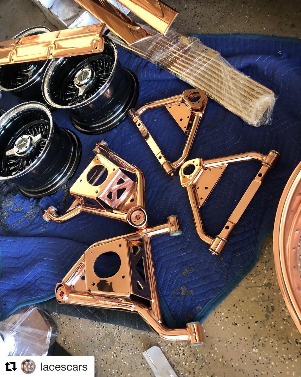 QA1Motorsports's tweet image. Don’t think we’ve ever seen our control arms  copper plated before! 😯

#Repost @lacescars
・・・
Upper and lowers @qa1motorsports done by my guy @speedysmetalfinishing takes time for quality but trust me I’m having fun with this Donk #rosaparks #frameoff #twinturbo #lsswap