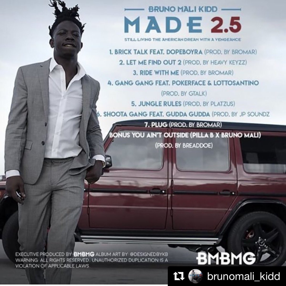 JessicamPouncy's tweet photo. #Made2.5 #BrunoMali #MADE #BMBMG #NewMusic #Miami #hiphop #W.A.L.D.O ๐๐ฏ๐ https://t.co/ghikSPdoen