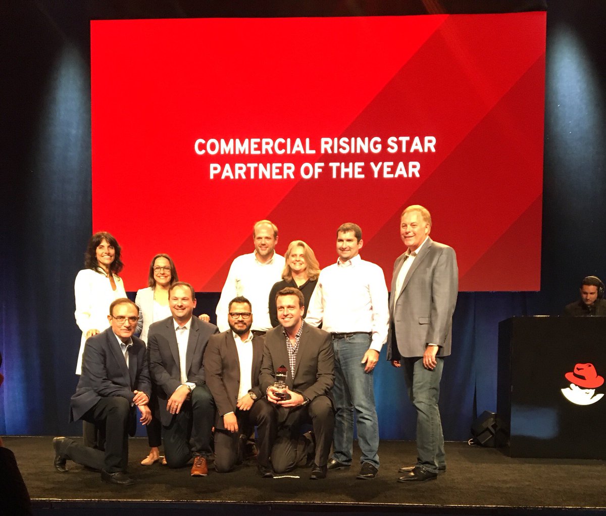 DevOps_Ronda's tweet photo. Red Hat Rising Partner of the year award! #rhnacp @devops_ronda #redHat @Perficient https://t.co/ESthgbFXGw