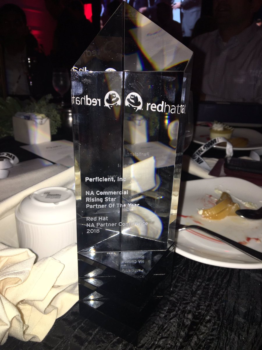 DevOps_Ronda's tweet photo. Red Hat Rising Partner of the year award! #rhnacp @devops_ronda #redHat @Perficient https://t.co/ESthgbFXGw