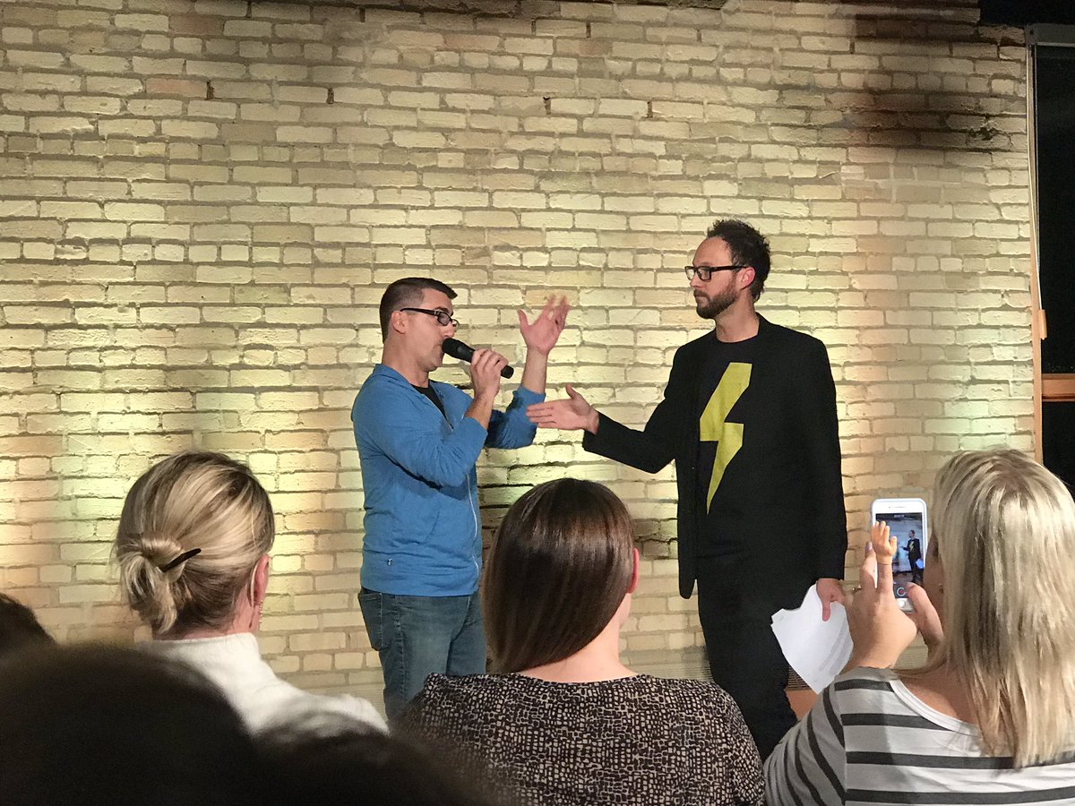 If you want to learn more about Mobile Medicine engage <a href="/FundraisingDad/">Patrick Kirby</a> and <a href="/KurtisKarn/">Kurtis Karn</a> in a 5 minute <a href="/Disrupthrfargo/">Disrupt HR Fargo</a> conversation! 😂Great job to the two of you. #disruptHRfargo #comicsontheside