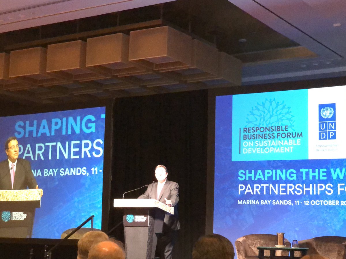 AzusaKubota's tweet photo. “Don’t be spectators of #SustainableDevelopment. We are beyond the age of CSR. Your business will be measured how it has contributed to addressing complexities of today’s world” #RBFSingapore #Shape2030 - #UNDP Administrator during keynote address https://t.co/FRU1FVKmlW