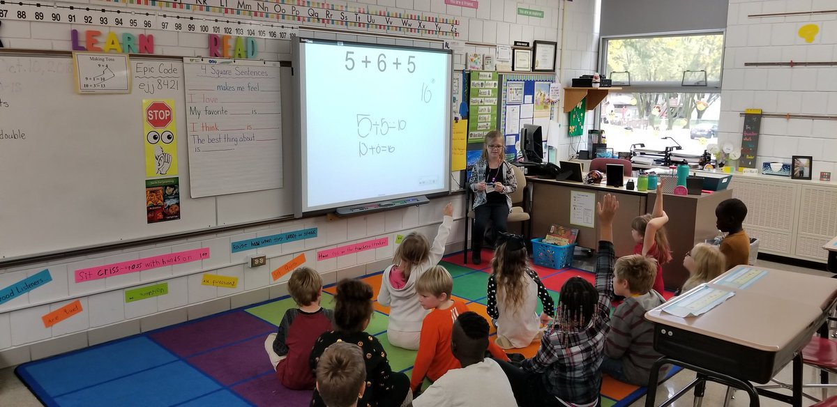 jlrassler's tweet photo. Ms. Hendricks was our Teacher of the Day and she did a wonderful job! She did our number talk, checked handwriting, walked the class places, and ran an afternoon meeting! Thanks for the fabulous day, Ms. Hendricks! @Halversontweets @TonnieAtHeart @AlbertLeaSchool https://t.co/EzNpxtFL51