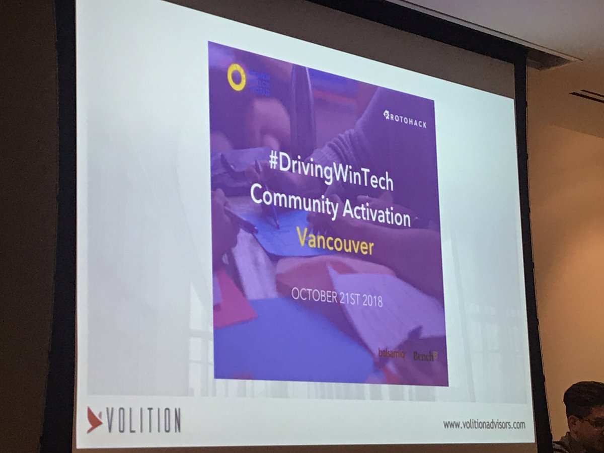 Startup_YVR's tweet image. At @thisisvolition #PitchNight, @WiTWorld_ Co-Founder @Alicia_Close updates us on their #DrivingWinTech findings. Follow them to learn more!
