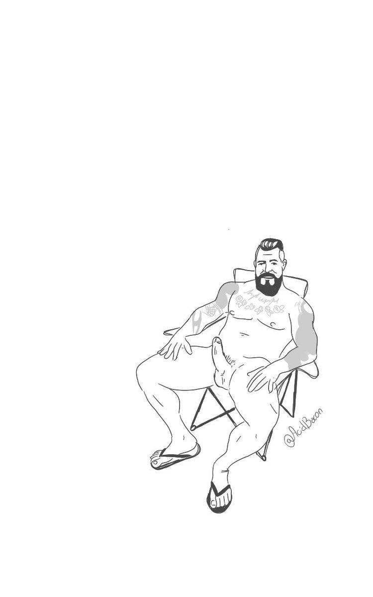 bacon_acid's tweet photo. Comfy daddy in a camping chair.  @RoccoSteeleNYC ultimate daddy ❤ https://t.co/O3HfqSJhMn