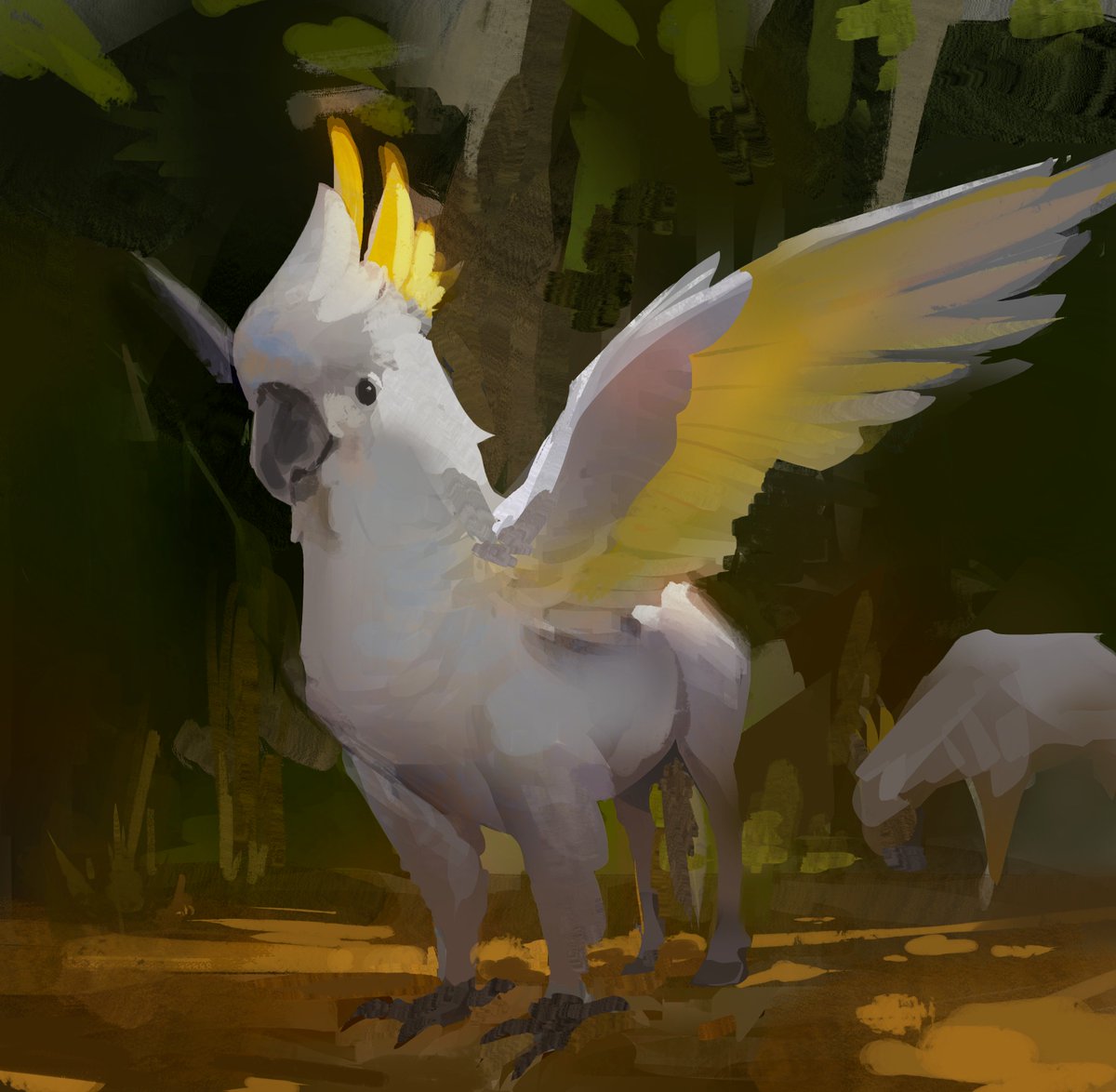 I'm reading Prisoner of Azkaban again, so I wanted to paint a hippogriff