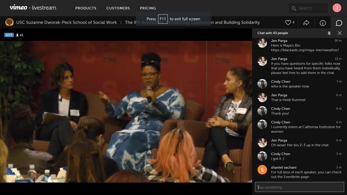SD_SocialWorker's tweet photo. #IPV Revolution Event with AMAZING panelists, livestreaming, and partnerships happening! #SocialWorkersElevate @traumainformdla @uscsocialwork @USC @USCGouldLaw @USCAlumni @naswca https://t.co/lJcHApuSI1