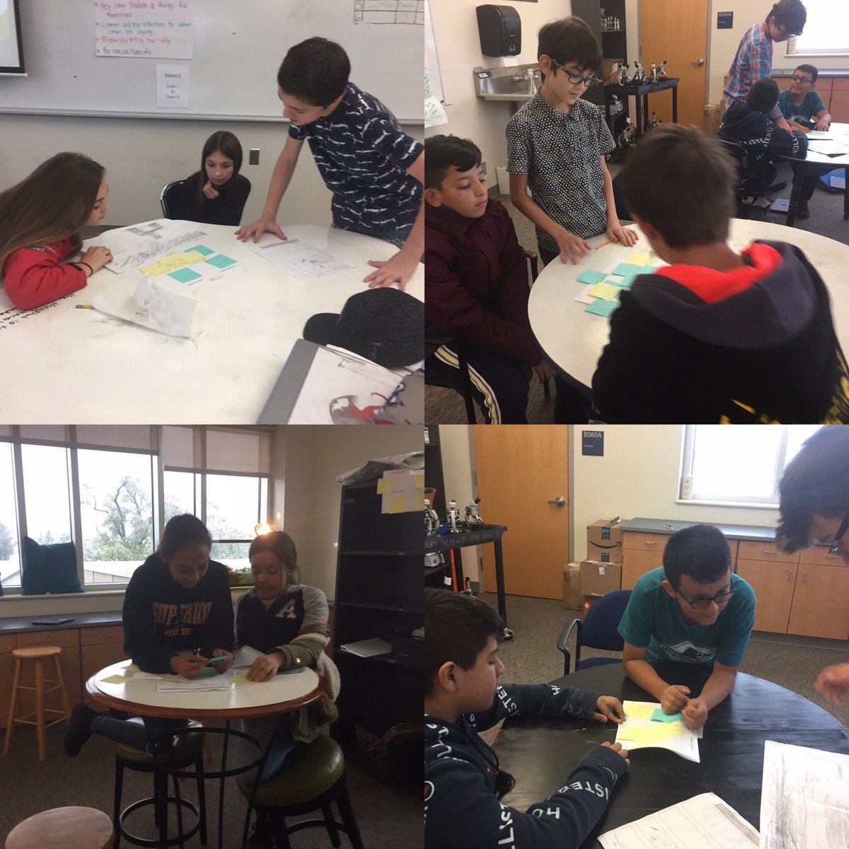 Erinsmayer's tweet photo. Today my 6th grade Ss used a Feedback Carousel protocol to provide kind, specific & helpful #feedback to their peer’s ThermalEnergy #models. I was so impressed with their thoughtful probing & clarifying ?’s! #NGSS #mayerscience #caseyproud https://t.co/r7EhEDYQ1n