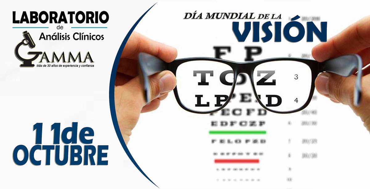 Labogamma's tweet image. 11 de Octubre, Día Mundial de la Visión

En el contexto de “Salud ocular en todos lados”, el jueves 11 de octubre, se celebrará el Día Mundial de la Visión, una iniciativa de la Organización Mundial de la Salud (OMS).... xurl.es/2b09x
