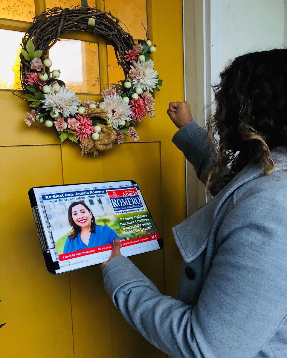 RepAngelaRomero's tweet image. Just another Wednesday night! #keeponknocking #keeponwalking #solidblue #campaignlife #reelection #centralcity #slc #hd26 #utleg #utpol #utdems