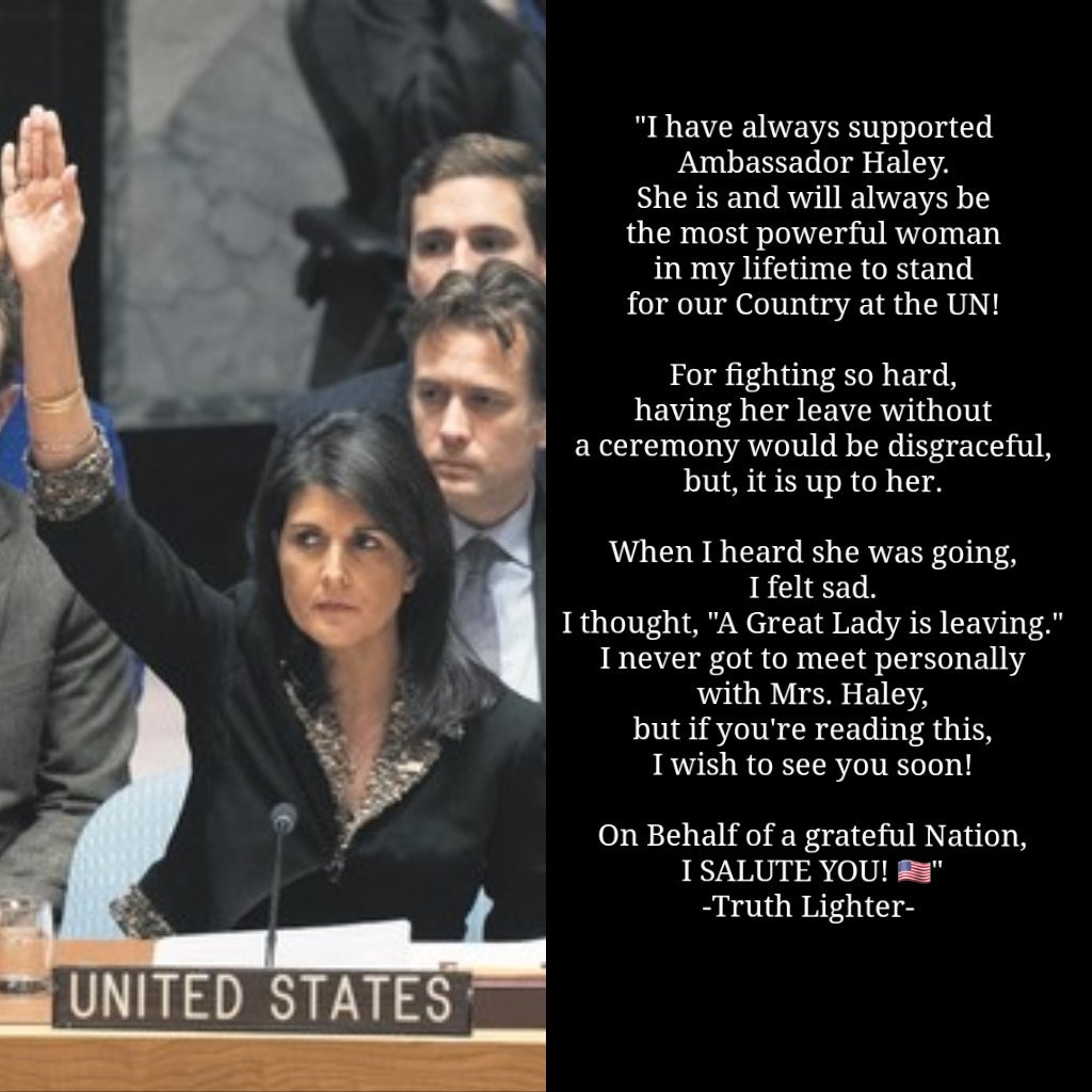 Truth_Lighter's tweet photo. @nikkihaley @dannydanon @nikkihaley
On Behalf Of a Grateful Nation, I Salute You! 🇺🇸
Thank you for your service!
Could I please get a follow and a RT? That would be awesome for me, a 16 year old.
P.S. You were awesome at #HSLS2018 @TPUSA this year! https://t.co/65DDBOGLNE