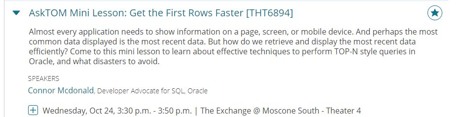 <a href="/oracleopenworld/">Oracle OpenWorld</a> keeps getting more fun for me! I scored *another* session!.  Hope to see you there! #SeeYouAtOpenWorld