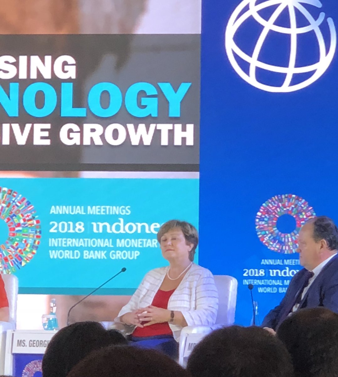 DavidBoroto's tweet photo. “If governments want to open the door for technological growth, they need to invest in their most important asset - people” - @KGeorgieva on the need to invest in people to stimulate inclusive growth #InvestInPeople @ewb @YDCanada https://t.co/yGqZvORo1b