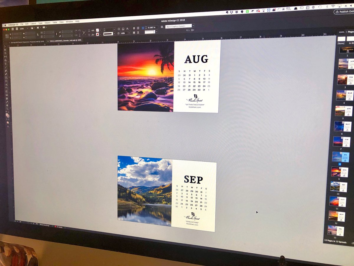 Working on new 2019 desk calendars! What’s on your design to-do list this week?