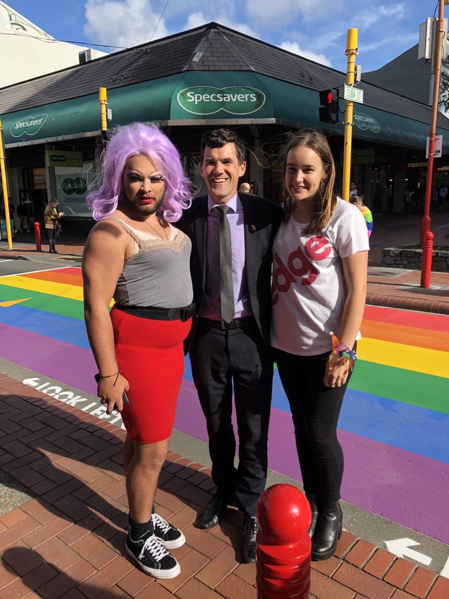 Yesterday, New Zealand’s first permanent pedestrian Rainbow Crossing was officially opened in Wellington, supported by <a href="/TheEdgeNZ/">The Edge</a>. Our Wellington-based Promotional Coordinator for Mai FM and The Edge, Melissa Toomey, led the effort for a pride crossing in the capital.