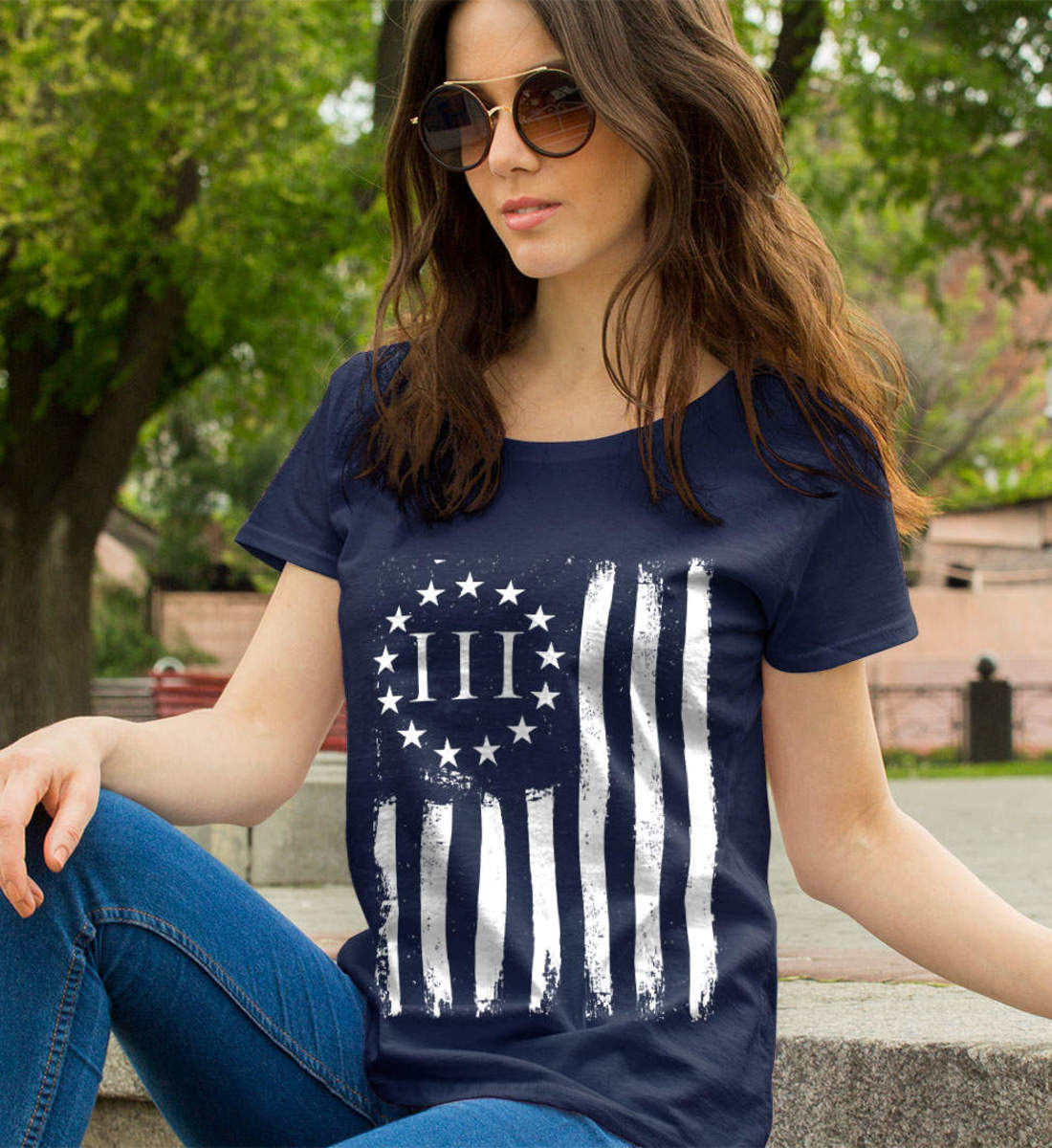 loyalninetees's tweet image. Three Percent on American Flag. White Print. Women's: Gilda... is.gd/ITO6zg #threepercent #threepercenter #threeper #patriot
