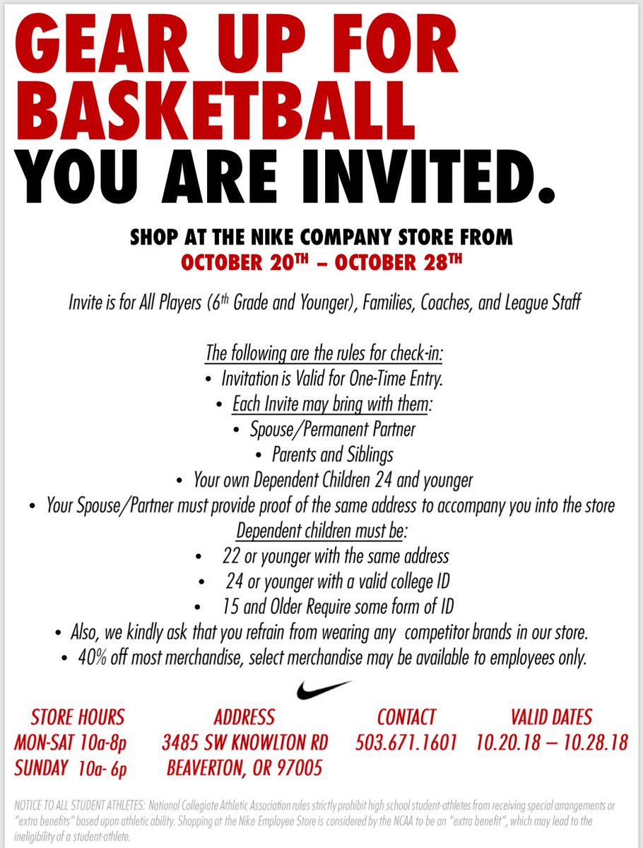 nike employee store pass rules