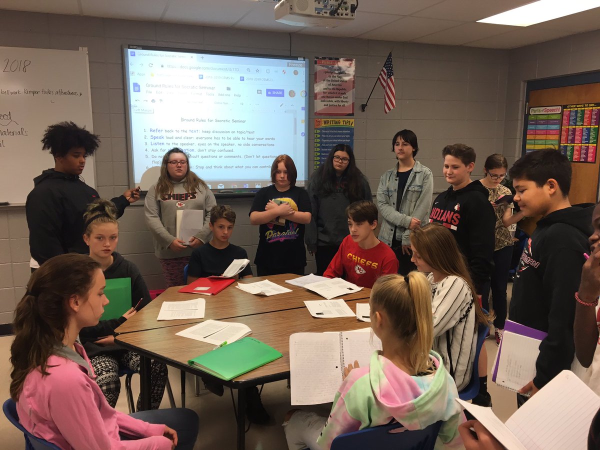 mskaragillan's tweet photo. Socratic Seminar fun from last Friday! #annotatednotes #studentlead #letthequiethappen #powerful #OTFalcons https://t.co/Vj6rwcfGHP