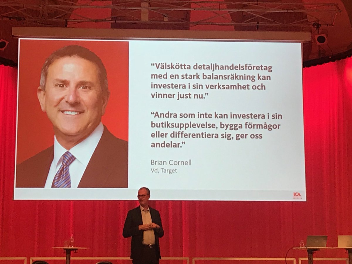 Smarta ord av Brian Cornell på ICAs projektledardag. Vår VD Per Strömberg är dagens bästa 👍