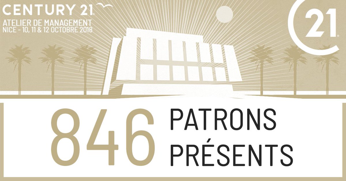 [ATELIER DE MANAGEMENT] - Record historique d'inscriptions : 846 patrons présents cette année. #Nice #Immobilier #Management  #Business franchise.century21.fr