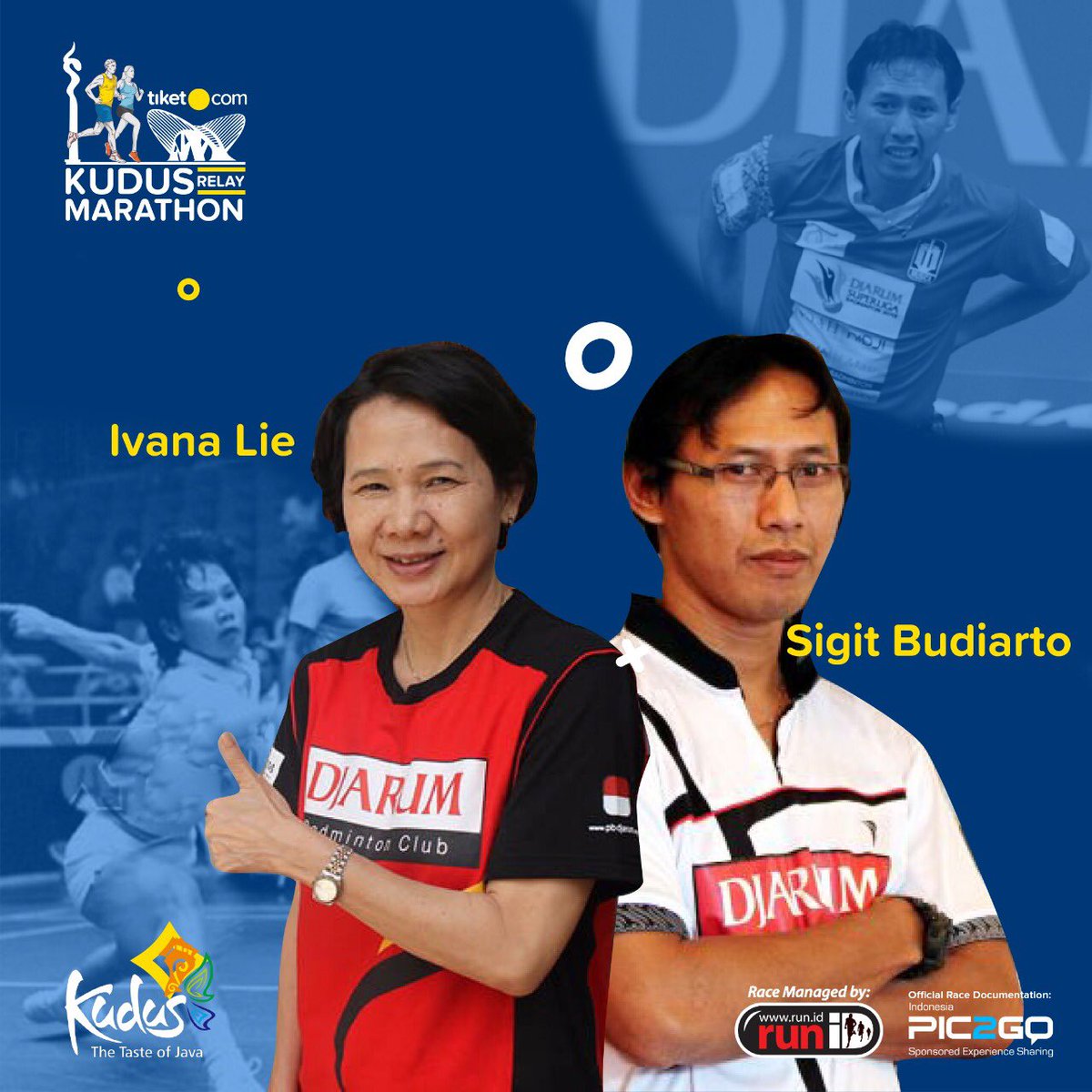 tkrm2018's tweet image. LARI BERSAMA SUPERSTAR BULUTANGKIS

Yuk... kita berlari bersama bintang bulutangkis Indonesia Hastomo Arbi, Sigit Budiarto, dan Ivana Lie di #TKRM1018. Yang mau selfie bareng mereka juga boleh lho!

#tiketcomkudusrelaymarathon
#tkrm2018
#tiketkemanapun 
#kudus
#relaymarathon