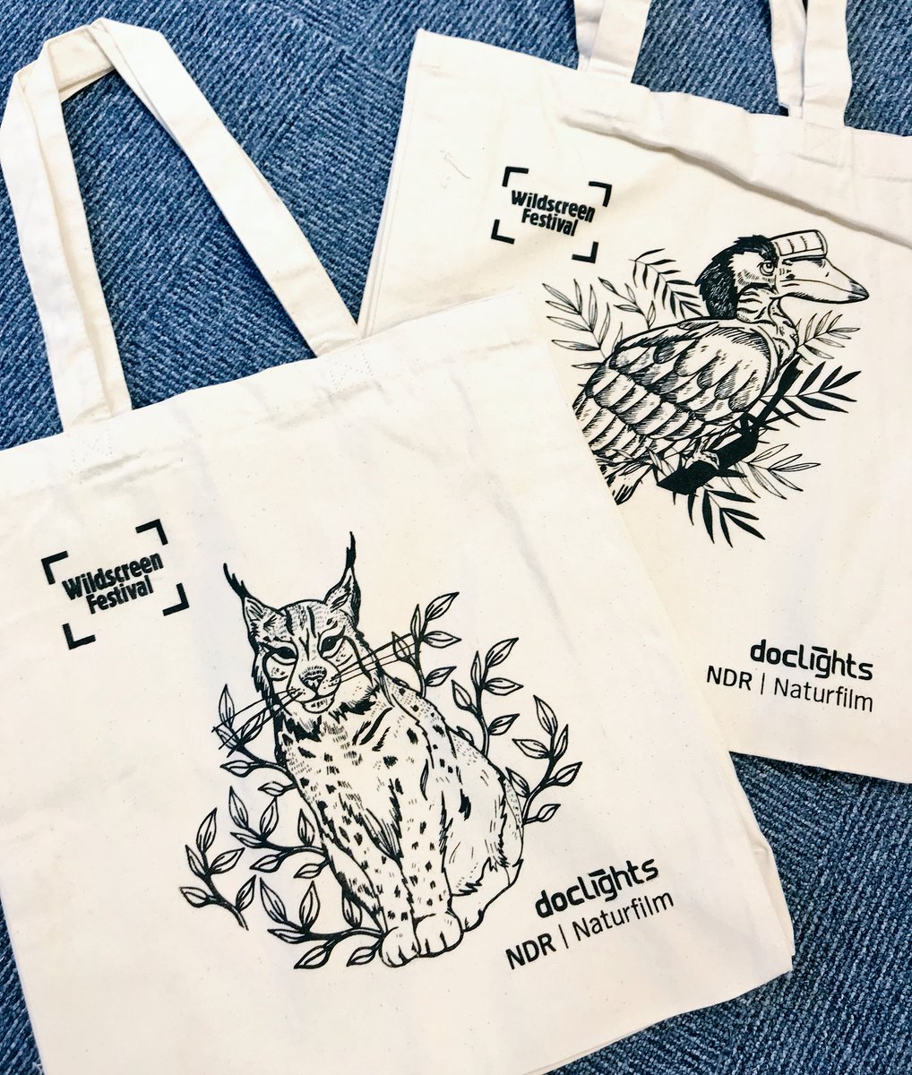 WildscreenFest's tweet photo. How amazing do our #WildscreenFest bags look?! Thanks to #doclights &amp; #NDR|Naturfilm! 🛍 https://t.co/OIIRQZtjqV