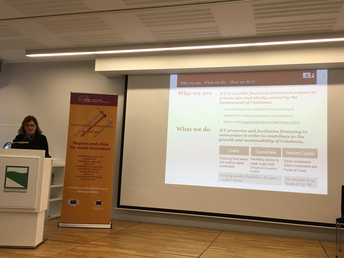 RaiSE_Interreg's tweet photo. Round table about financing #socinn coordinated by Maria Baracsi @MariaBaracsi, with the participation of @RaiSE_Interreg Catalan stakeholder Lourdes Ridameya - Institut Català de Finances #ICF #Cohesion4SocEnt #EURegionsWeek #Interreg https://t.co/Y9GNZxumnk
