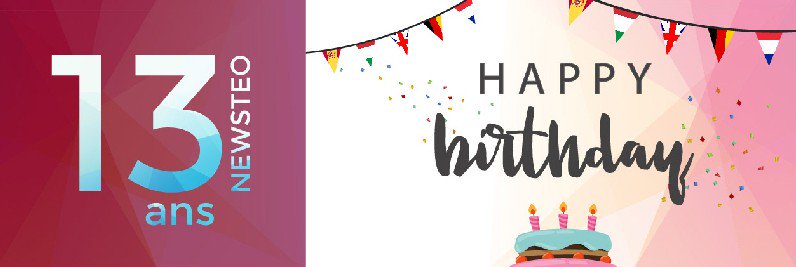 pguenebaud's tweet photo. @Newsteo a 13 ans !
Nous fêtons ce mois-ci les 13 ans de la création de #Newsteo. C'est grâce à vous, qui vous nous faites confiance au quotidien en sélectionnant nos solutions. Vous pouvez compter sur nous pour continuer à vous accompagner au mieux dans les prochaines années. https://t.co/eCLJSNWi2e