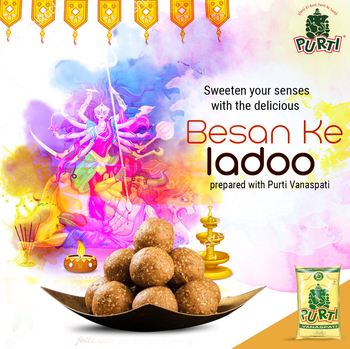 PurtiIndia's tweet photo. Besan ke ladoo prepared with Purti vanaspati are the best recipes for the home archives to add to your festive sweet list. #Besankeladoo #vanaspati #Festivesweet #Healthyeating #healthyoil #Festiveseason #Smarteating #Purtioil #Purti https://t.co/qZd1UTmMKI https://t.co/kXt3PU5rIb