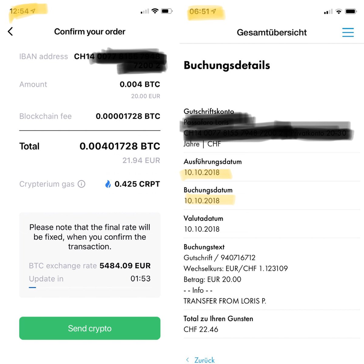 0xCube_'s tweet photo. It takes less then 24h to send it to my bankaccount #Crypterium #FirstCRPT https://t.co/8CBNdXZ51X