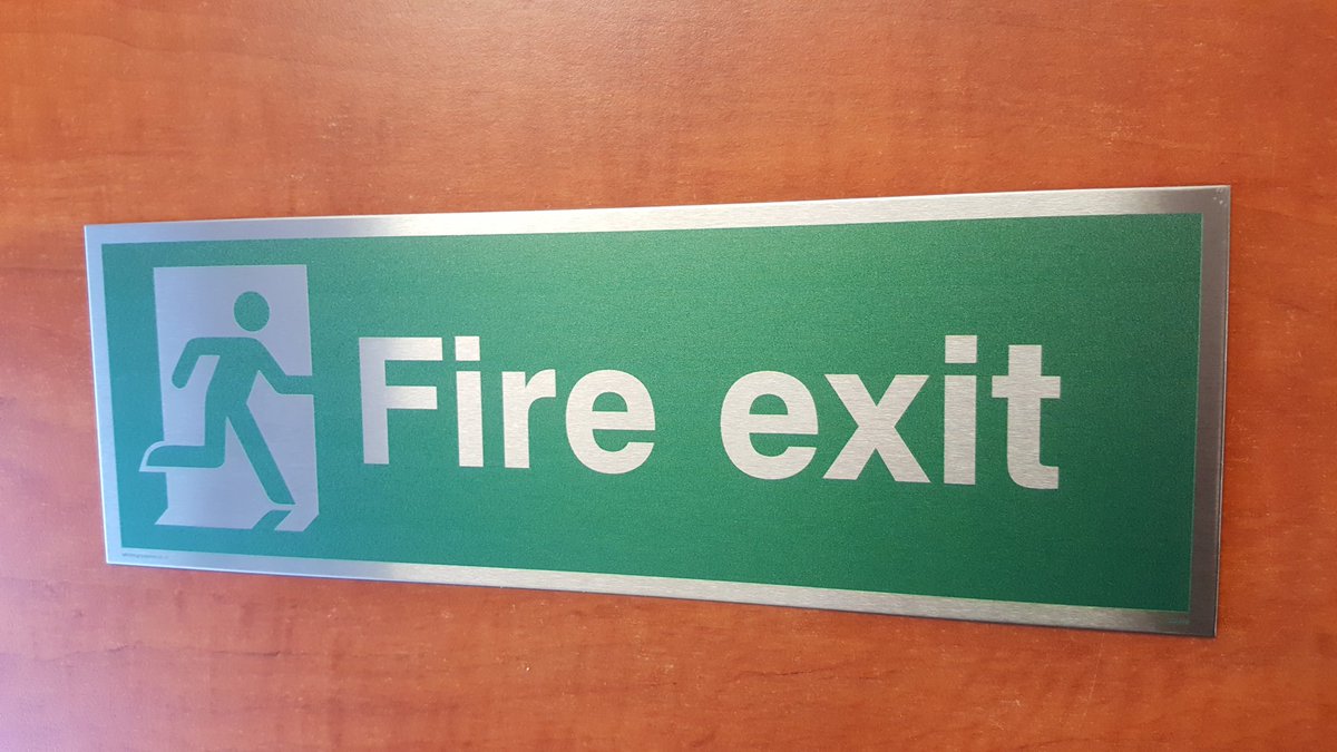 VikingSigns's tweet photo. We're at the #FireService college @FSCmoreton today supporting the @Tagevac #Evacuation conference. Come &amp; chat to Darren or Jake about our Premium #FireSignage range https://t.co/mY0JIV1nAr