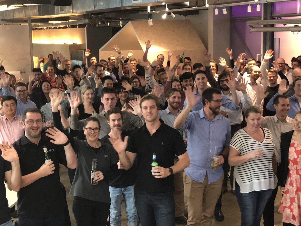 The end of an era. After 18 years at 201 Kent St <a href="/ArupAustralasia/">Arup Australasia</a> Sydney wave goodbye at one final party. A new era starts on Monday at #barrackplace