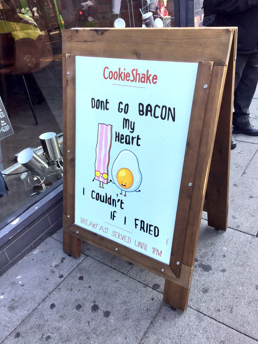 smootheastmids's tweet photo. As @eltonofficial plays across the East Midlands on Smooth check out this Elton inspired sign I saw outside #Nottingham's @CookieShakeUK yesterday 🤣🤣 @IAmGARETHEVANS https://t.co/elWyxLtoXE