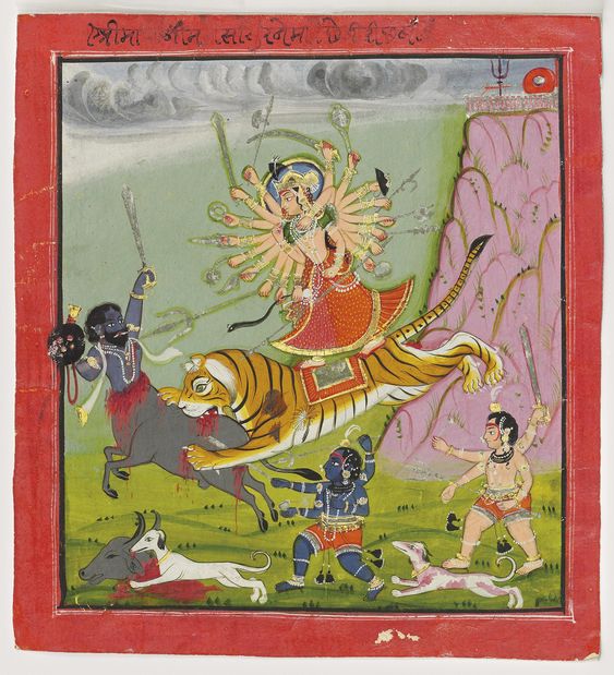  #Devi  #Durga  #Goddess  #Mahisasurmardini #Mewar Style  #Raputana  #Rajasthan #Navratri  #Indianpainting  #miniaturepainting  #painting